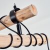 Gondo Deckenleuchte Holz hell, Schwarz, 6-flammig