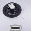 Piraeus Deckenventilator LED Schwarz, 1-flammig, Fernbedienung, Farbwechsler