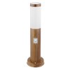 Globo BOSTON Sockelleuchte Holz dunkel, 1-flammig, Bewegungsmelder
