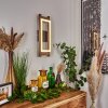 Ayajasco Wandleuchte LED Holzoptik, Naturfarben, Schwarz, 1-flammig