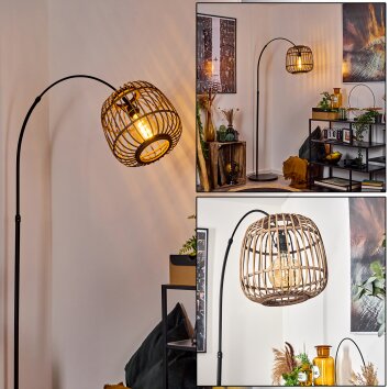 Combeima Bogenlampe Schwarz, 1-flammig