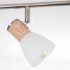 Icalma  Deckenleuchte Holz hell, Nickel-Matt, 6-flammig