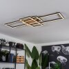 Longos Deckenleuchte LED Braun, Holzoptik, Schwarz, 1-flammig
