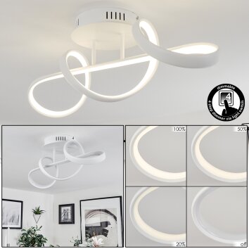 Dauntey Deckenleuchte LED Weiß, 1-flammig