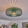 Industrial Käfig-Deckenleuchte Wemude in Grün, ø 40 cm, E27-Fassung,