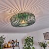 Industrial Käfig-Deckenleuchte Wemude in Grün, ø 40 cm, E27-Fassung,