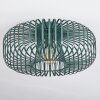 Industrial Käfig-Deckenleuchte Wemude in Grün, ø 40 cm, E27-Fassung,