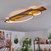 LED Deckenleuchte Nevogilde, naturfarbene Holzleiste mit LED-Elementen, 3000K warmweiß