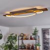 LED Deckenleuchte Nevogilde, naturfarbene Holzleiste mit LED-Elementen, 3000K warmweiß