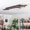 LED Deckenleuchte Nevogilde, naturfarbene Holzleiste mit LED-Elementen, 3000K warmweiß