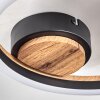 Runde moderne LED Deckenleuchte Cascada mit Holzoptik-Details, 3000 Kelvin warmweiß