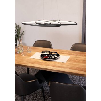 Eglo GIANELLA Hängeleuchte LED Schwarz, 1-flammig