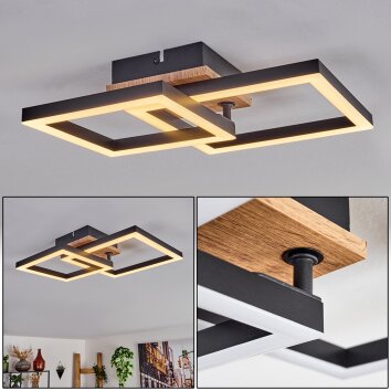 LED Deckenleuchte Bealo, verstellbare Leuchtarme, quadratisch, 3000K warmweiß