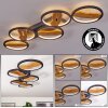 LED Deckenleuchte Cornol mit ovalen LED-Ringen, verstellbar, 3000K warmweiß