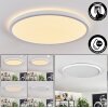 Moderne flache runde LED-Deckenleuchte Endrup in Weiß, 3000 Kelvin warmweiß, dimmbar, ø 42 cm
