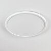 Moderne flache runde LED-Deckenleuchte Endrup in Weiß, 3000 Kelvin warmweiß, dimmbar, ø 42 cm