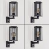Monfanim Laternen-Außenwandleuchte in Käfigoptik mit Rauchglas, E27, IP44