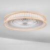 Benasal Deckenventilator mit Beleuchtung Naturfarben, Weiß, 1-flammig, Fernbedienung