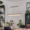 LED Hängeleuchte Ortan mit Glas Kristalle, Lichtfarbe 2700-5000K, höhenverstellbar