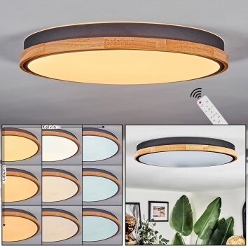 LED-Deckenleuchte Cadaixo, dimmbar per Fernbedienung, Lichtfarbe einstellbar 3000-6000 Kelvin