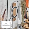 Besperia Wandleuchte LED Holzoptik, Schwarz, 1-flammig