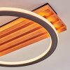 Pompu Deckenleuchte LED Naturfarben, Schwarz, 1-flammig