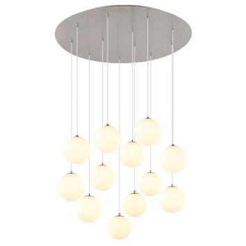 Globo Riha Deckenleuchte Nickel-Matt, 12-flammig