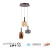 Paul Neuhaus Irides Pendelleuchte LED Braun, 3-flammig