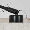 Bassagoda Bogenlampe 40 cm Schwarz, 1-flammig, Stoffschirm
