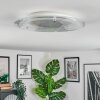 Ipres Deckenleuchte LED Silber, Weiß, 1-flammig