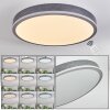 Salmi Deckenpanel LED Grau, Silber, 1-flammig, Fernbedienung
