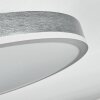 Salmi Deckenpanel LED Grau, Silber, 1-flammig, Fernbedienung