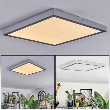 Finsrud Deckenpanel LED Silber, 1-flammig