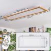 LED Panel-Deckenleuchte Belan, Fernbedienung dimmbar, Lichtfarbe 2700-6500K, Smart-Home
