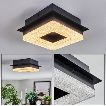 Walon Deckenleuchte LED Schwarz, 1-flammig