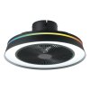 EGLO VALLONIA Leuchte mit Ventilator LED Schwarz, Fernbedienung, Farbwechsler