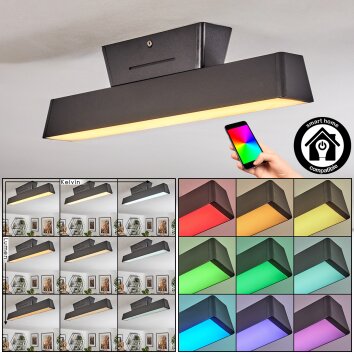 Tarin Deckenleuchte LED Schwarz, 1-flammig, Farbwechsler