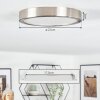Finsrud Deckenpanel LED Nickel-Matt, 1-flammig