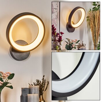 Delor Wandleuchte LED Schwarz, 1-flammig, Farbwechsler