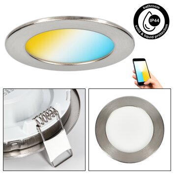 Finsrud Einbauleuchte LED Nickel-Matt, 3-flammig