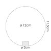 Glas-Lampenschirm Bernado Ersatzglas 12 cm Grün