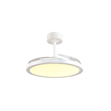 Reality Kasfjord Deckenventilator mit Beleuchtung LED Weiß, 1-flammig, Fernbedienung