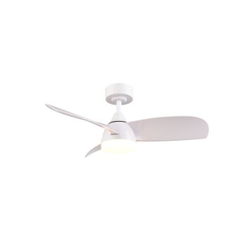 Reality Helsinki Deckenventilator mit Beleuchtung LED Weiß, 1-flammig, Fernbedienung