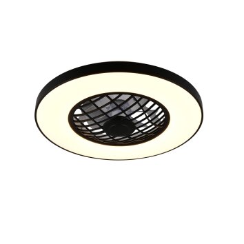 Reality Linköping Deckenventilator mit Beleuchtung LED Schwarz, 2-flammig, Fernbedienung, Farbwechsler