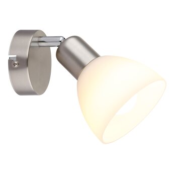 Globo Malte Wandleuchte Nickel-Matt, 1-flammig