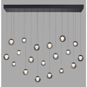 Paul Neuhaus PURE Popup Pendelleuchte LED Grau, 19-flammig, Fernbedienung