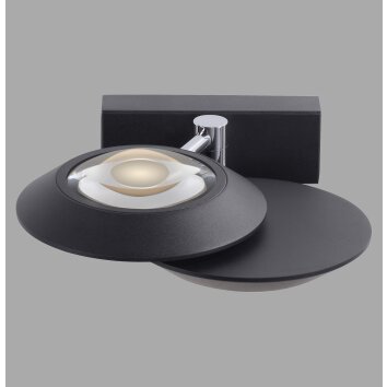 Paul Neuhaus PURE Oculis Wandleuchte LED Schwarz, 2-flammig