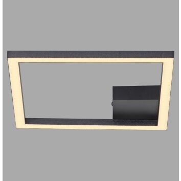 JUST LIGHT IVEN Deckenleuchte LED Schwarz, 1-flammig