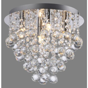 JUST LIGHT KULUNKA Kronleuchter LED Silber, 4-flammig