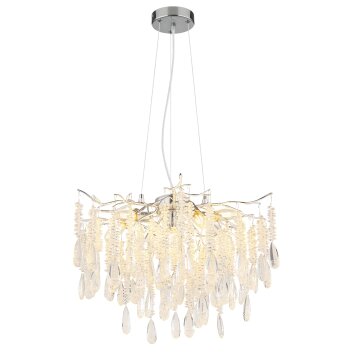 Globo Kinga Kronleuchter Silber, 8-flammig